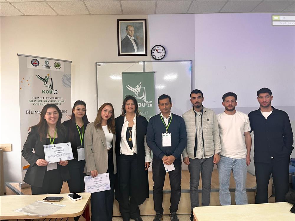 Bölüm öğrencilerimiz Kocaeli Üniversitesi Öğrenci Araştırma Kongresi'ne katıldı